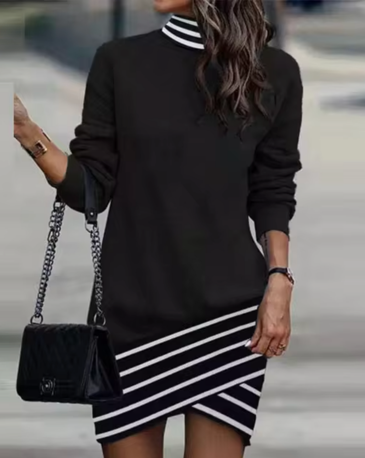 ALMA | Vestido Casual con Dobladillo Asimétrico para Mujer | Tejido Suave y Diseño Moderno para Estilo Diario 4