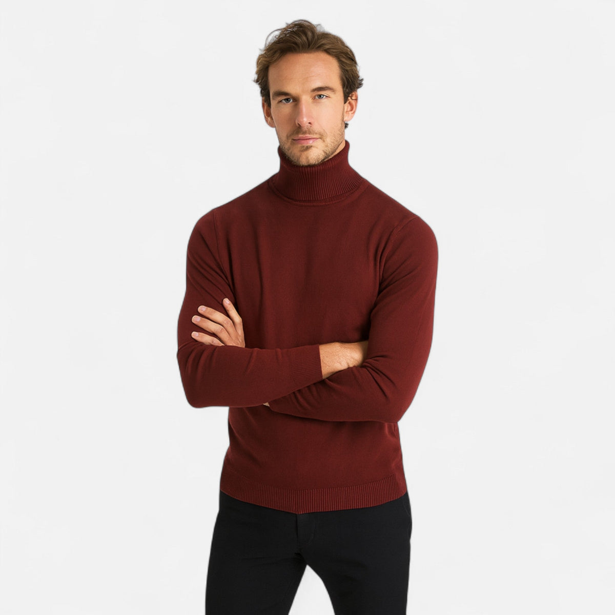 Andrés | Suéter de Cuello Alto de Algodón Premium para Hombre 2