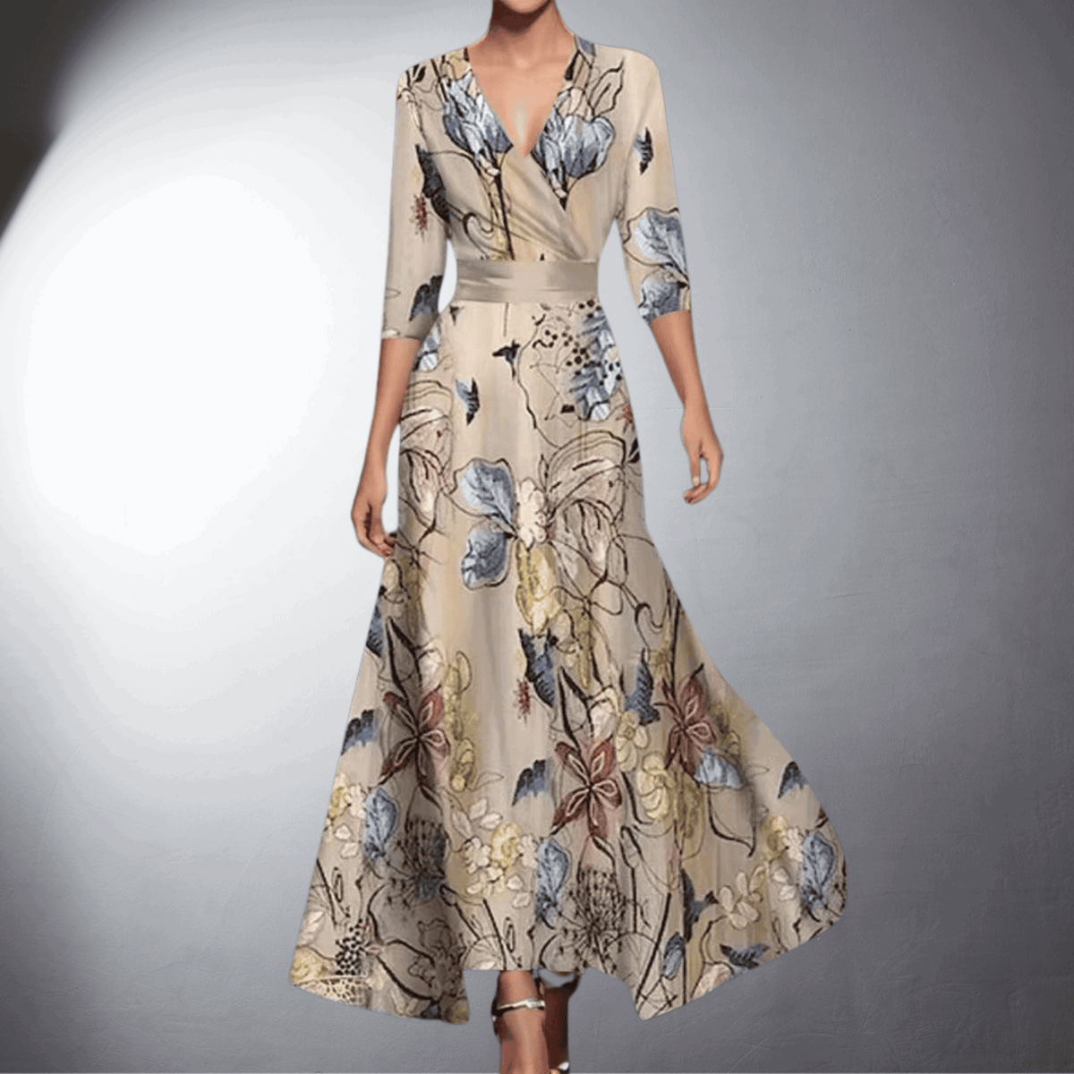 Elegante Vestido de Noche con Detalles Florales para Mujeres | Diseño Sofisticado para Eventos Especiales 3