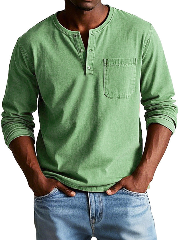 Ethan | Camiseta Henley Casual de Manga Larga para Hombre 2
