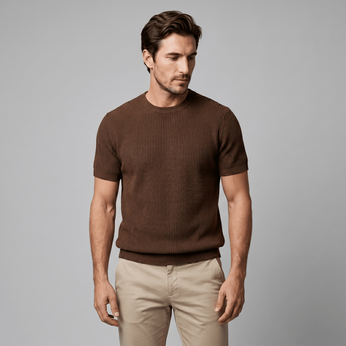 Andrés | Jersey de Punto para Hombre con Textura Vertical - Noa Lagos