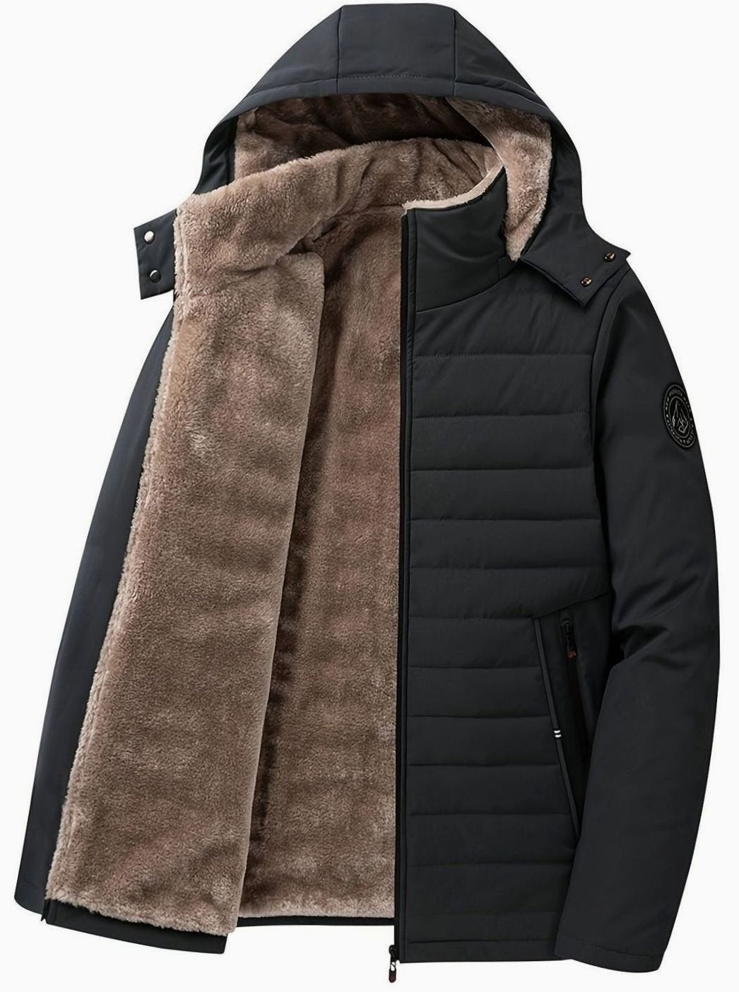 Detalle del interior de forro polar de la chaqueta BRUMESKA