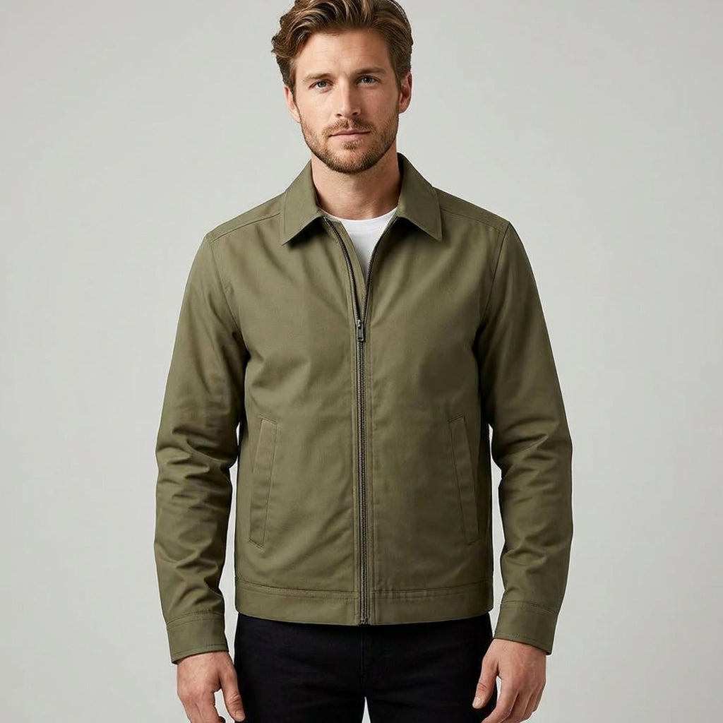 Hombre con chaqueta Harrington CALLUM en look casual urbano