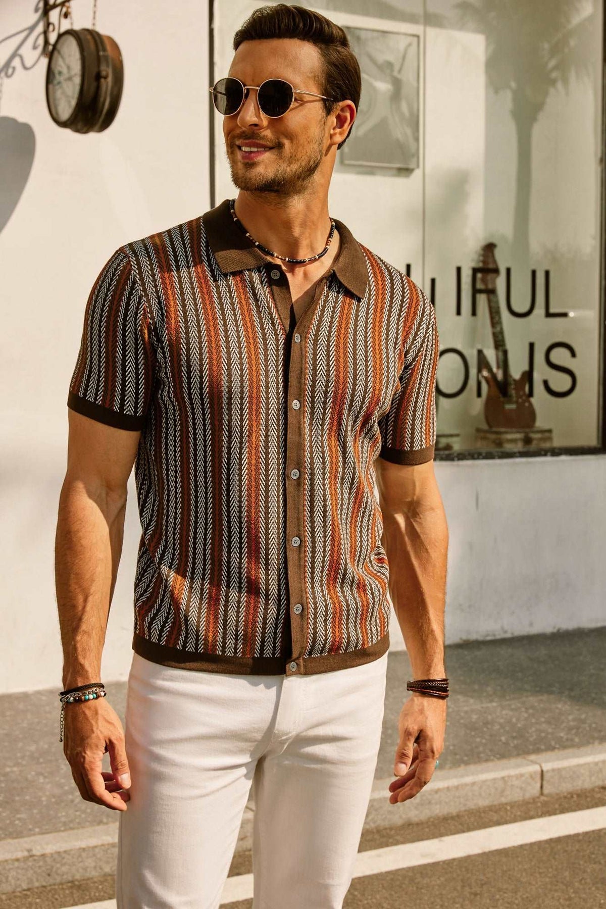 Fernando | Polo de Punto a Rayas para Hombre con Estilo Vintage - Noa Lagos