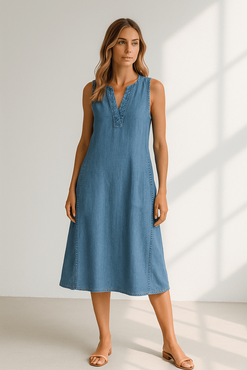 Mia | Elegante Vestido de Jeans Sin Mangas para Mujer - Noa Lagos