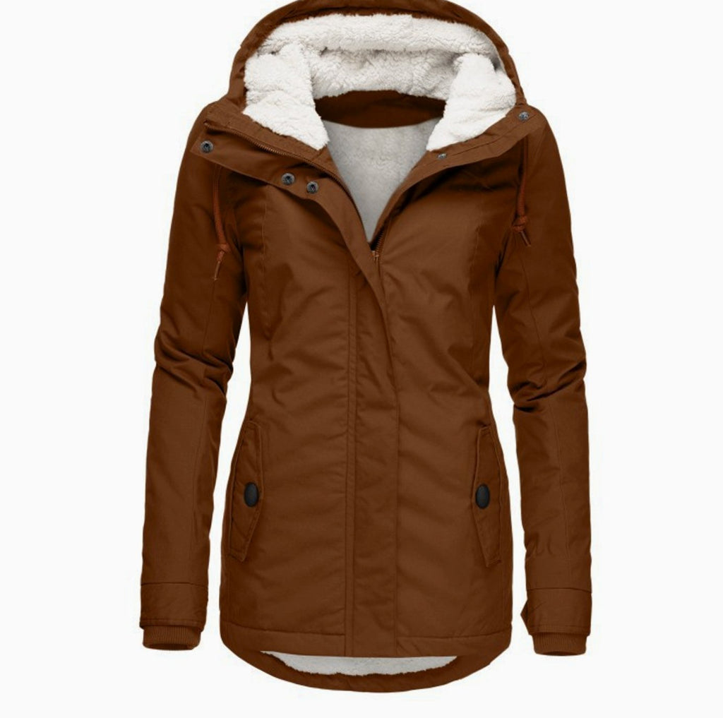 Capucha ajustable con cordón de la parka de invierno Nordia