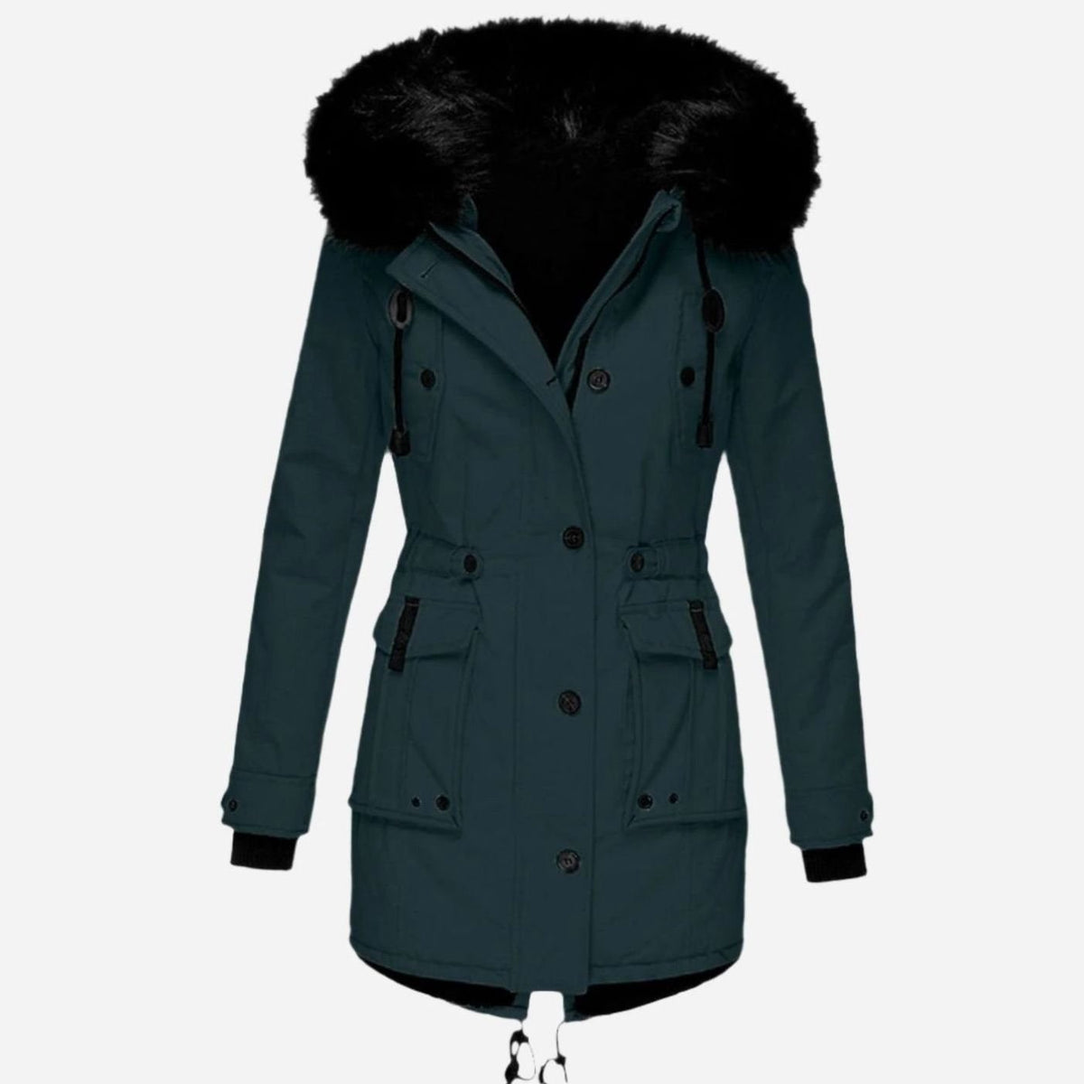 Parka Nordvik combinada con jersey de punto para look de invierno