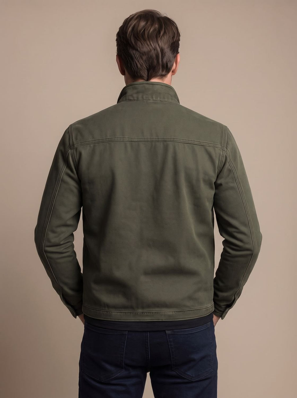 Vista trasera de la cazadora bomber slim fit RENDRIC para hombre