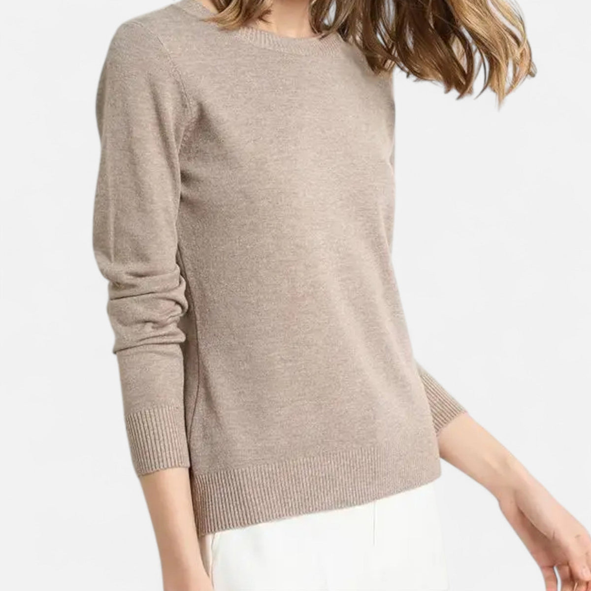 Sofía | Suéter de Lana Merino para Mujer con Cuello Redondo Elegante - Noa Lagos