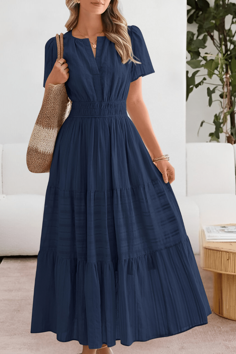 Sofia | Vestido de Verano Maxi con Cintura Fruncida - Noa Lagos