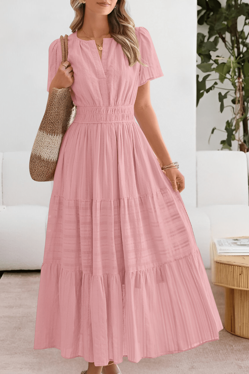 Sofia | Vestido de Verano Maxi con Cintura Fruncida - Noa Lagos