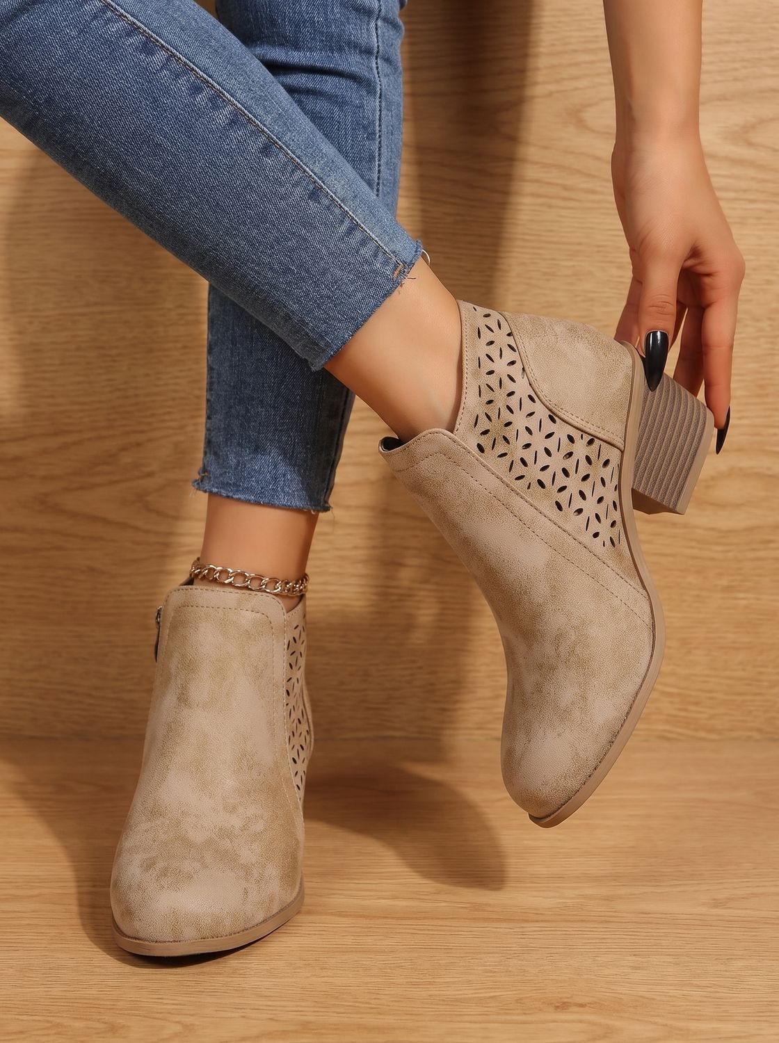 Cierre lateral de cremallera del botín ortopédico para mujer